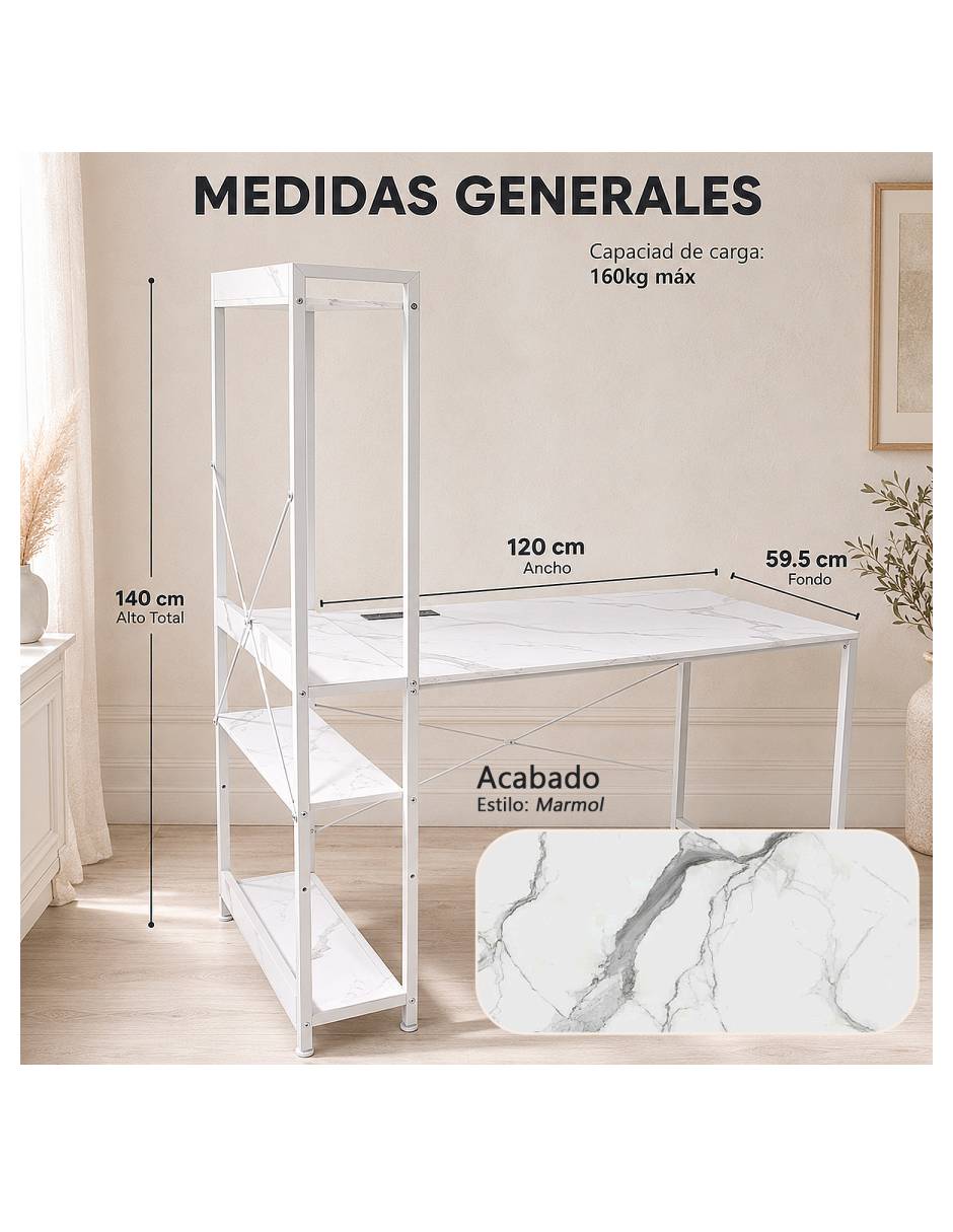 Escritorio armable Houzer de MDF 7