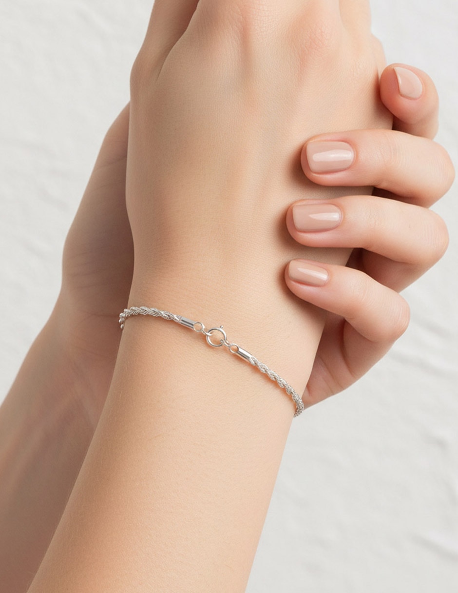 Pulsera clepsidra de plata