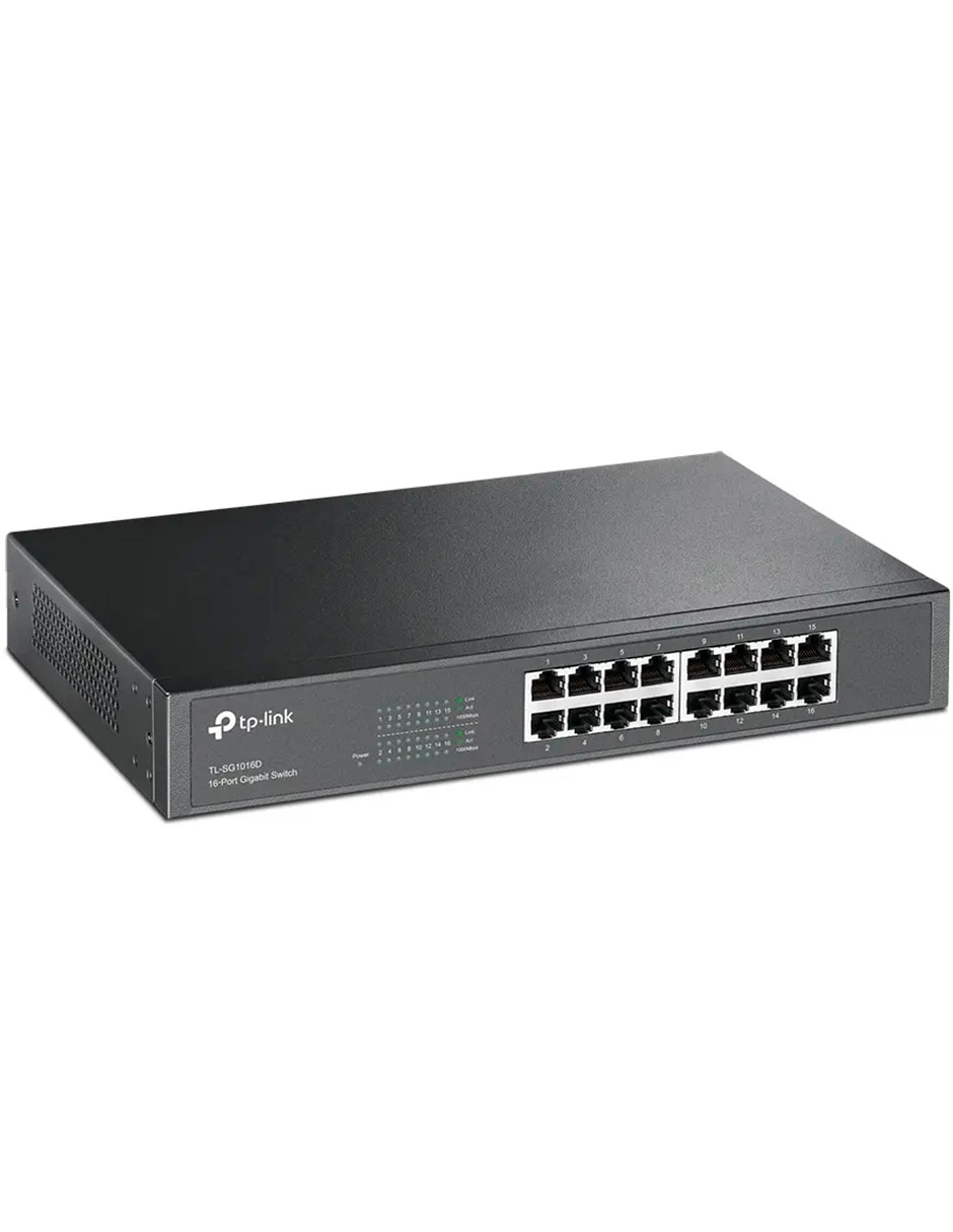 Conmutador Ethernet Alámbrico TP LINK TL-SG1016D v 2 2