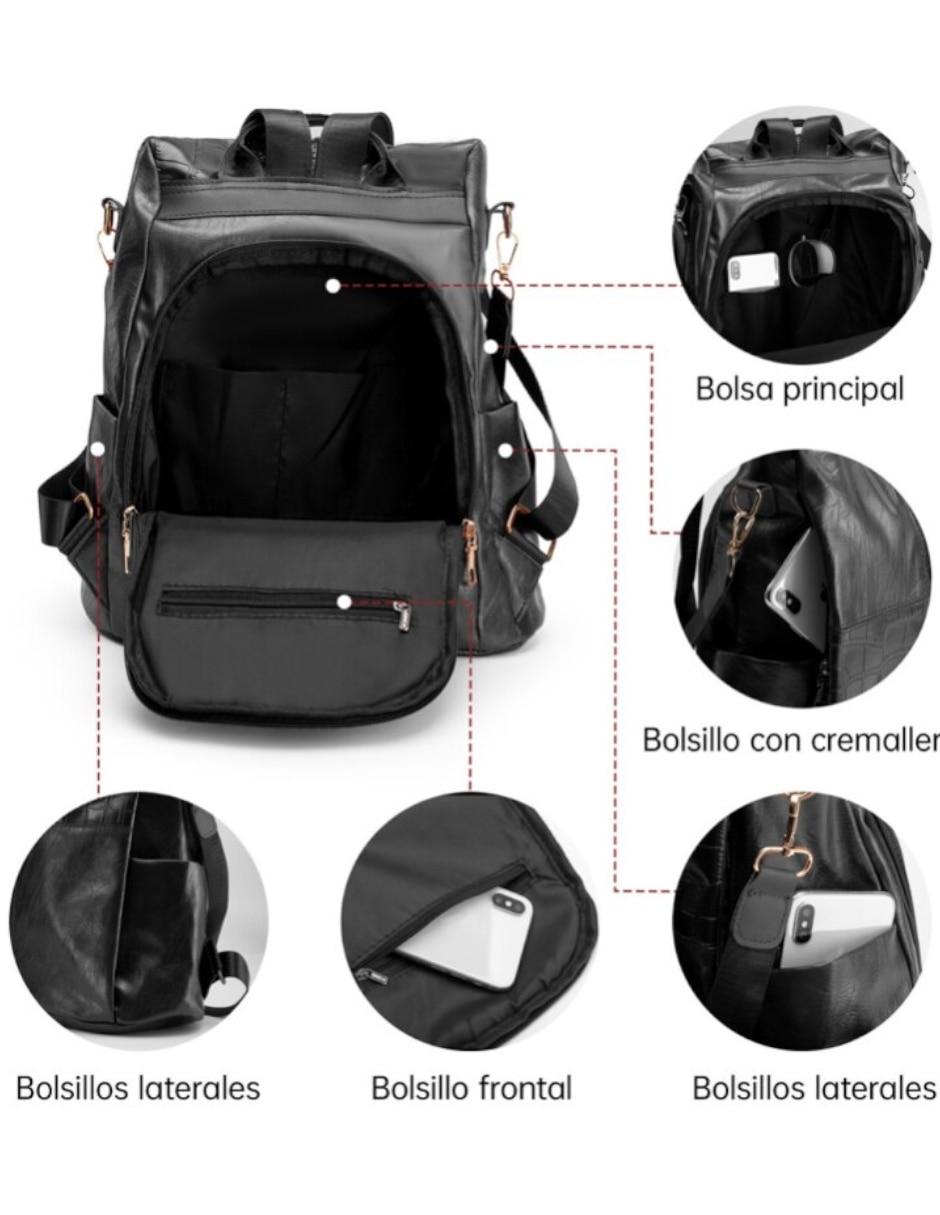 Mochila antirrobo impermeable para mujer