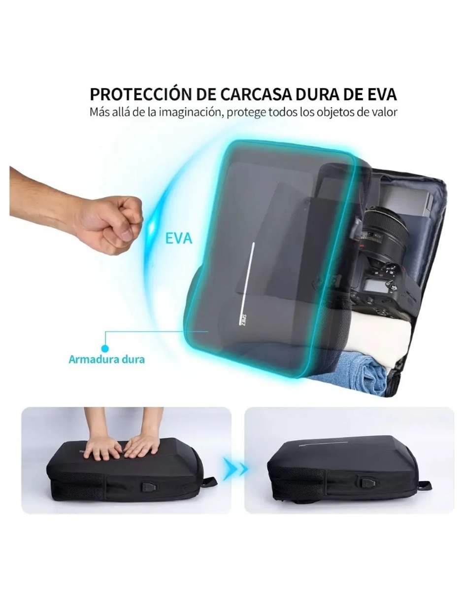 Mochila antirrobo impermeable para hombre