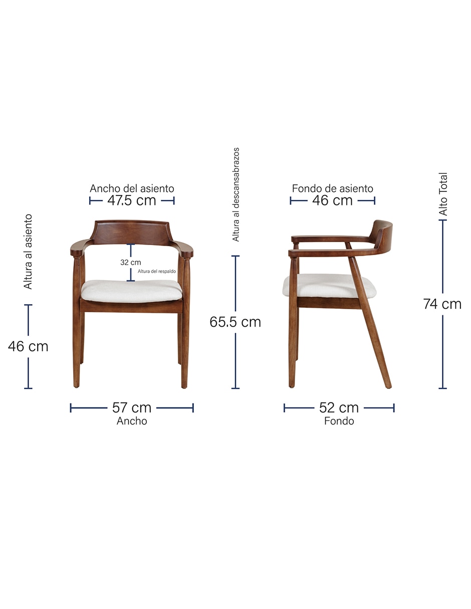 Silla Avilés Nogal Brum de madera 6