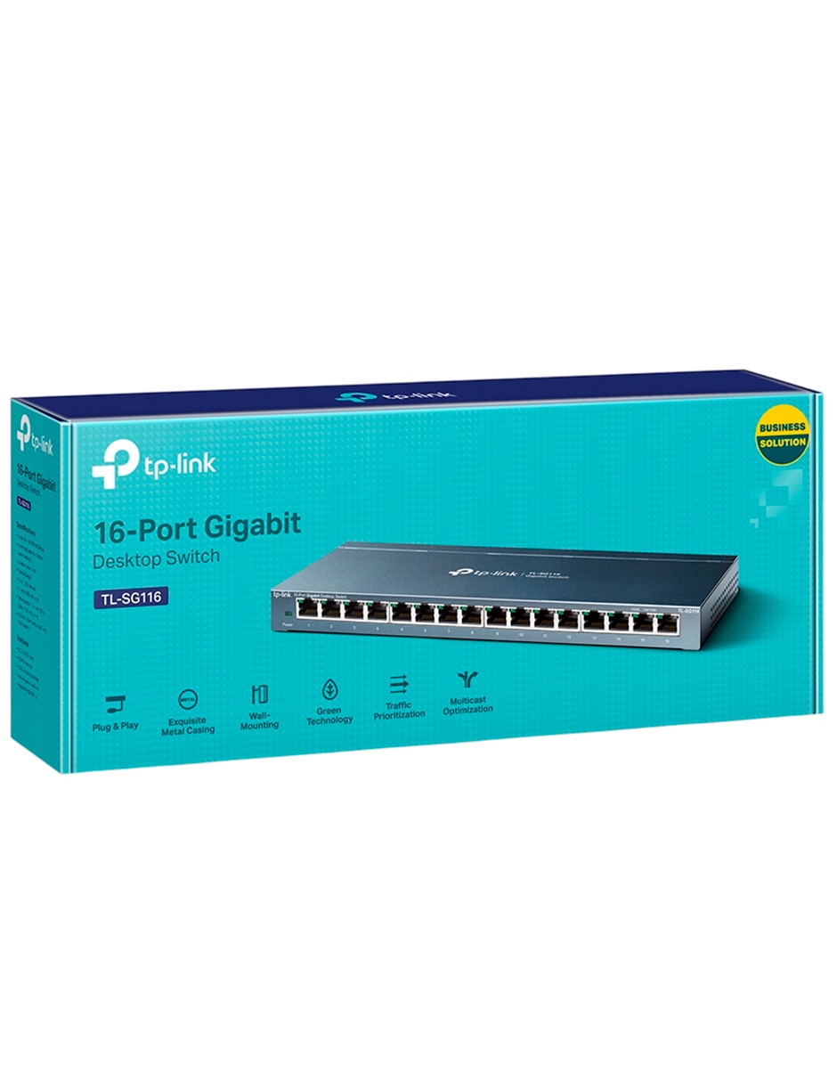 Conmutador Ethernet alámbrico TP LINK TL-SG116 v 1.8