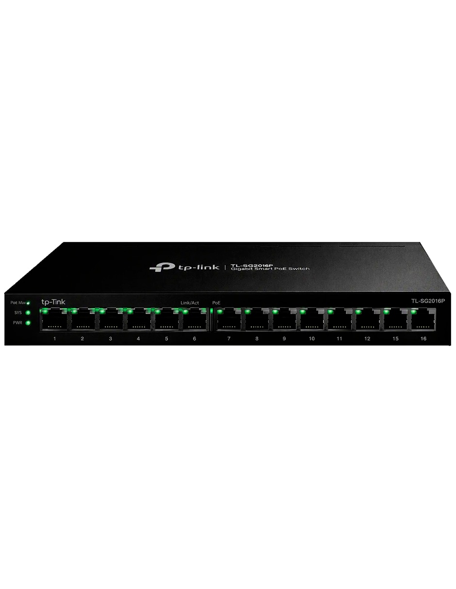 Conmutador Ethernet alámbrico TP LINK TL-SG2016P v 1 Conmutador Ethernet alámbrico TP LINK TL-SG2016P v 1