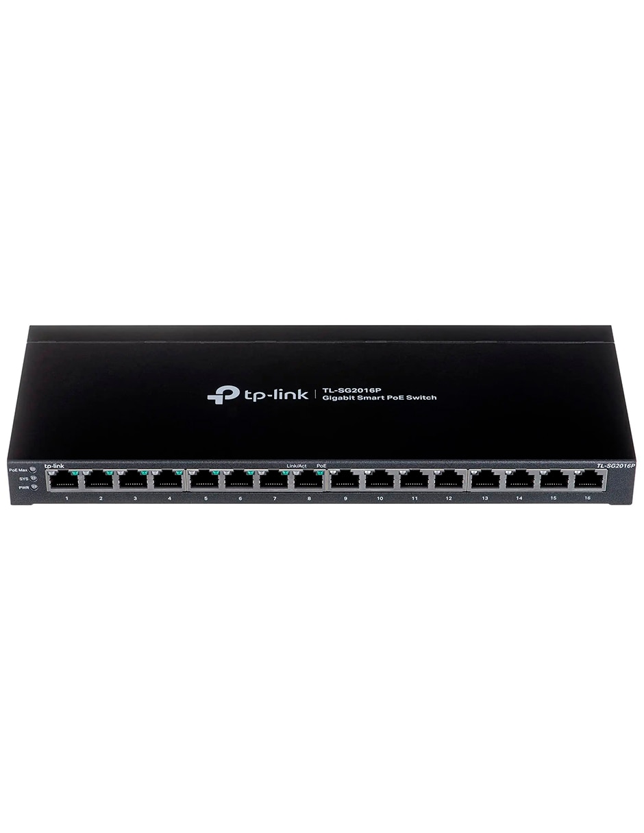 Conmutador Ethernet alámbrico TP LINK TL-SG2016P v 1 5