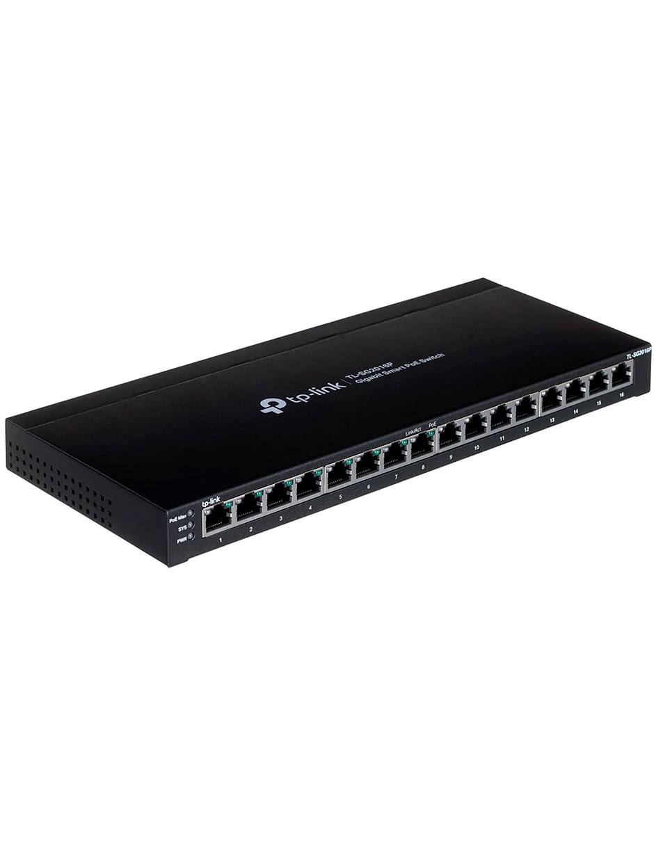 Conmutador Ethernet alámbrico TP LINK TL-SG2016P v 1 4