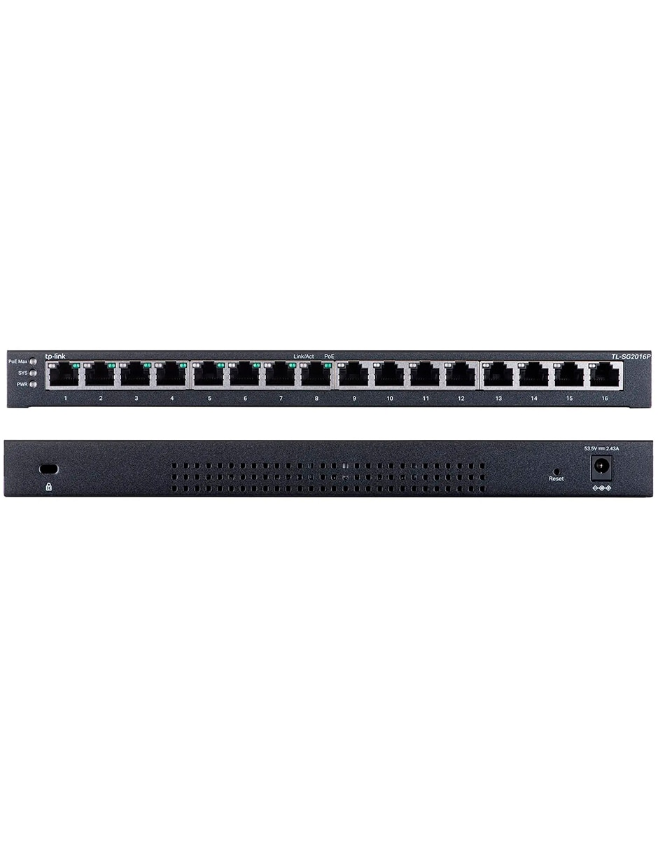 Conmutador Ethernet alámbrico TP LINK TL-SG2016P v 1 3