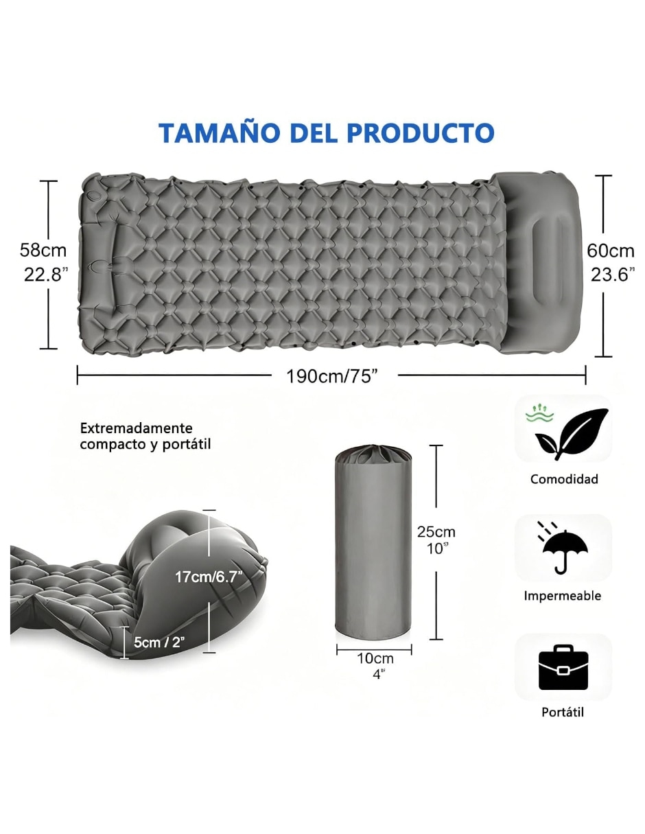 Colchón inflable Genérica colchoneta pillow top Integrada