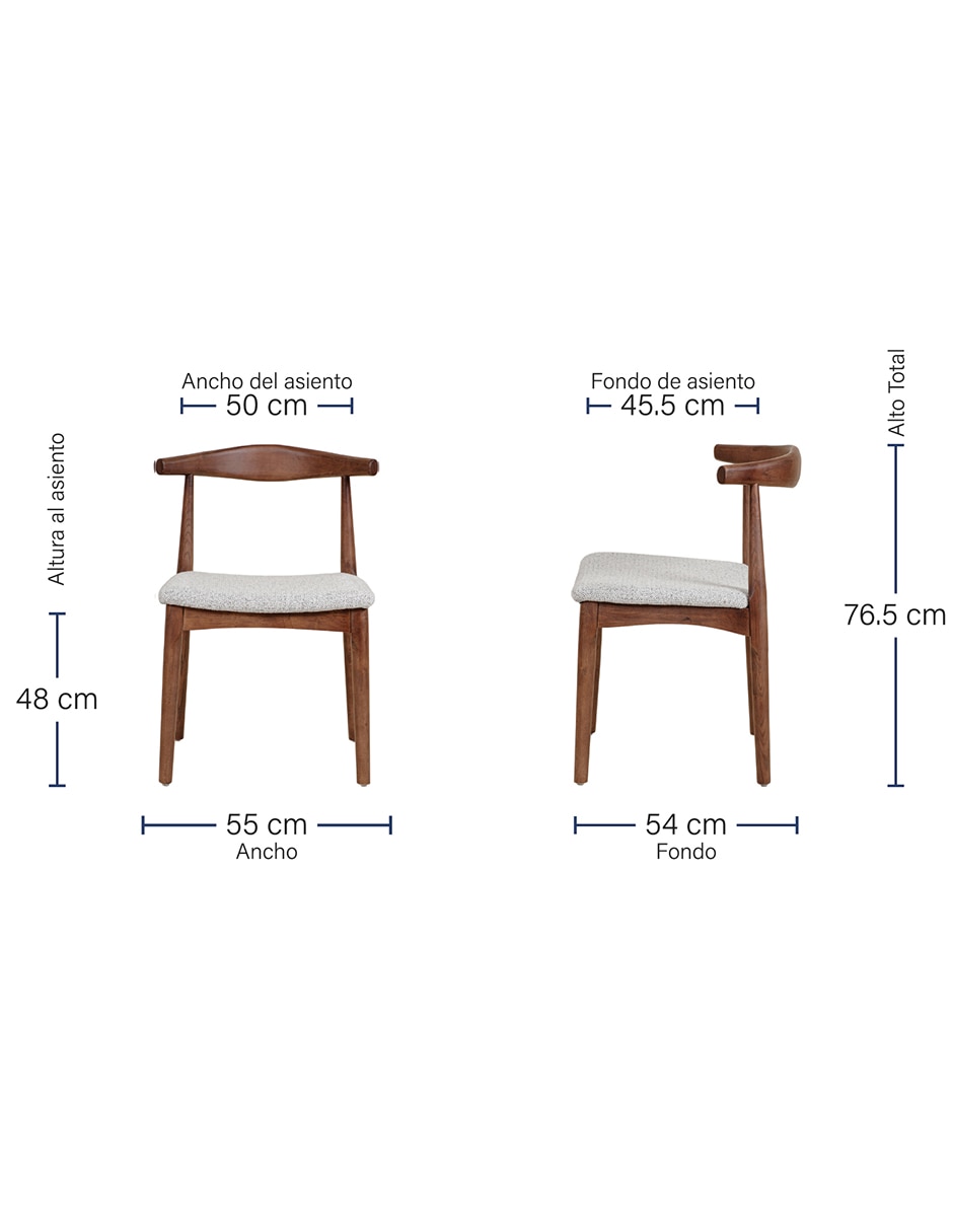 Silla Oviedo Nogal Brum de madera 6