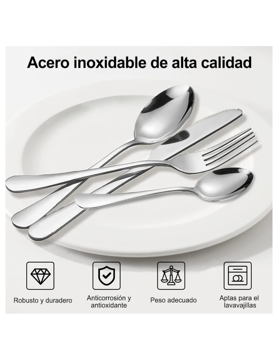 Set cubiertos Genérica de acero inoxidable 30 piezas