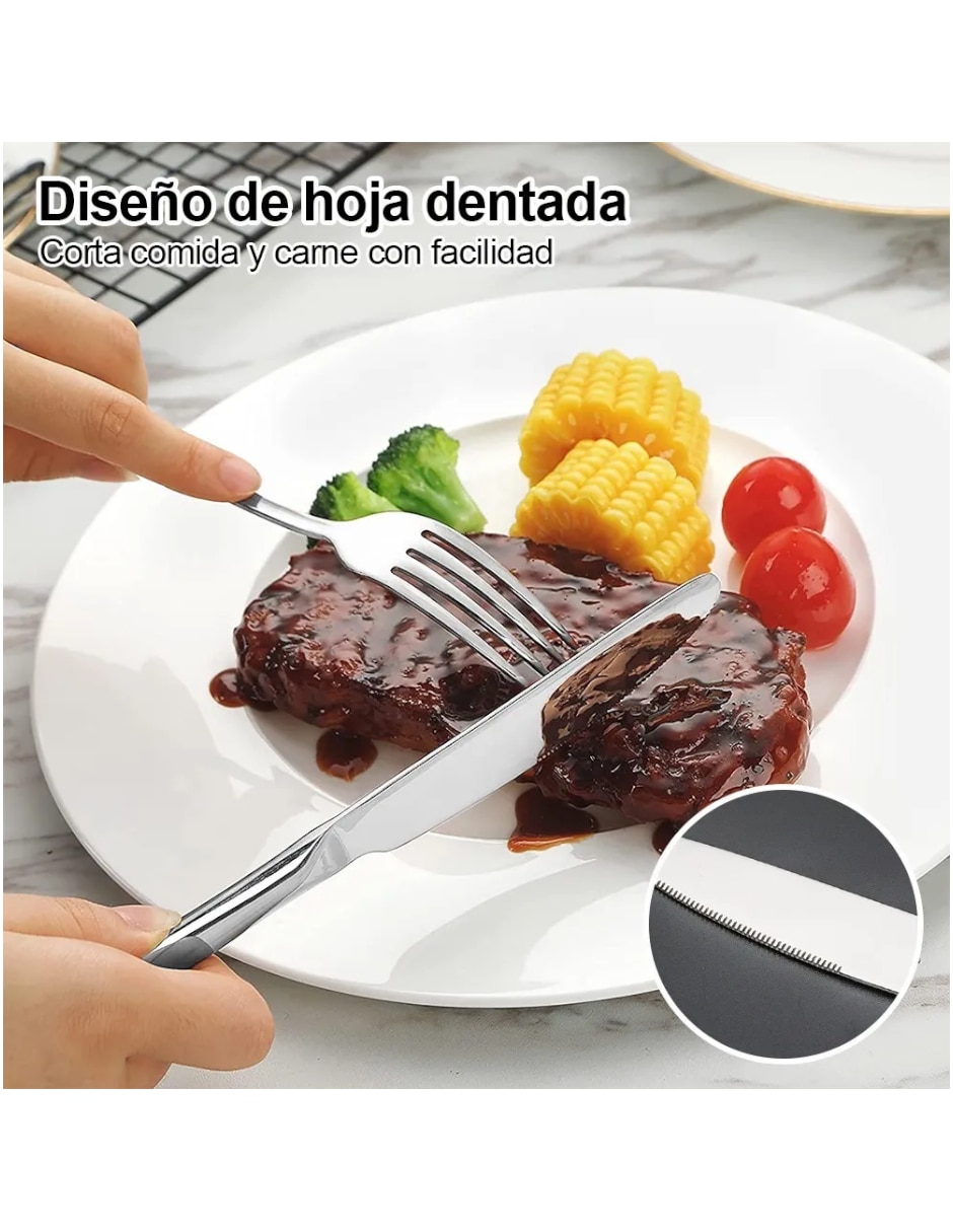 Set cubiertos Genérica de acero inoxidable 30 piezas