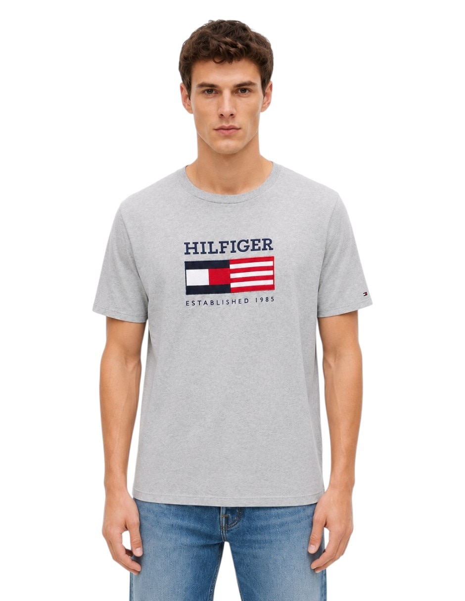 Camisa casual Tommy Hilfiger de algodón manga corta para hombre