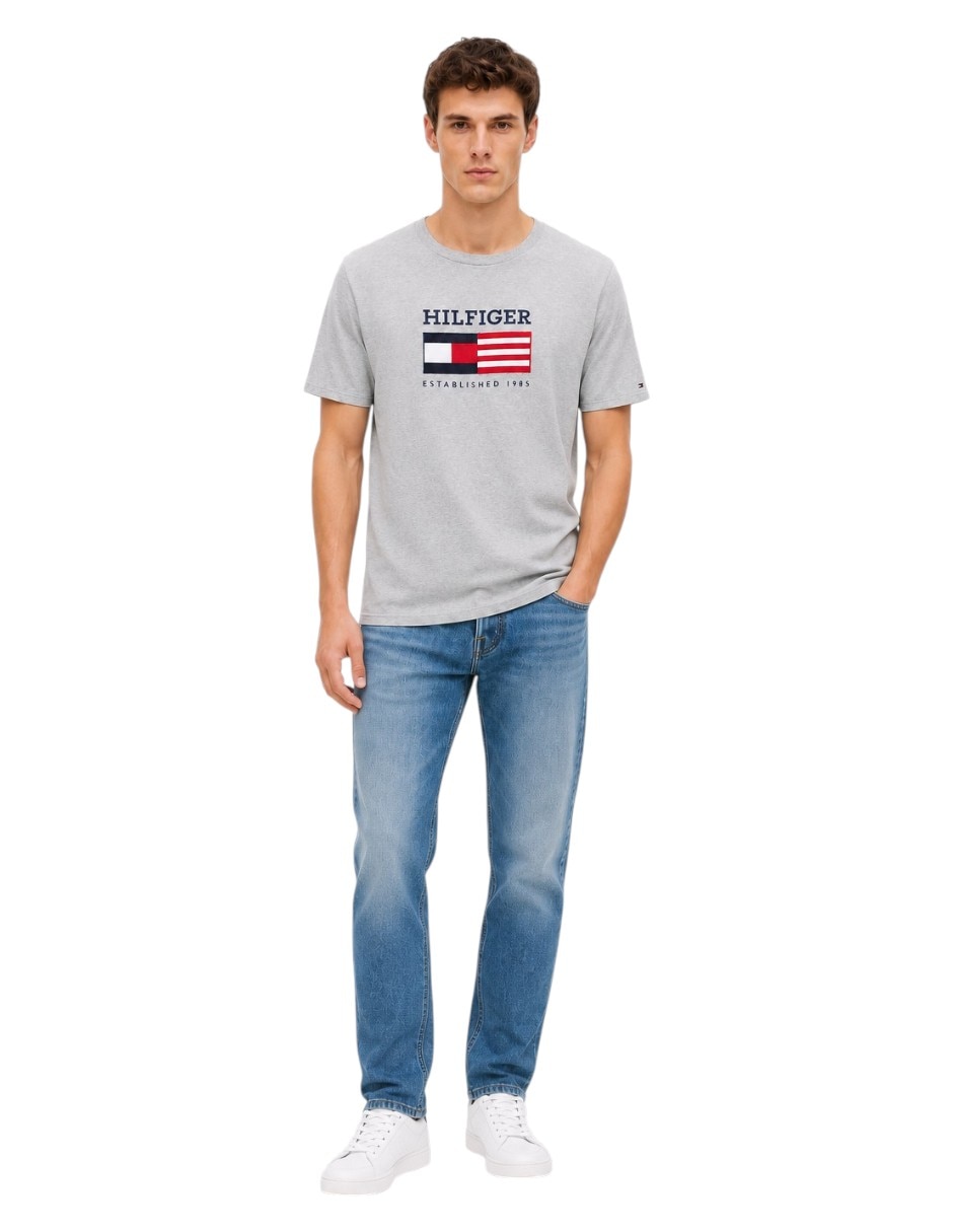 Camisa casual Tommy Hilfiger de algodón manga corta para hombre 3