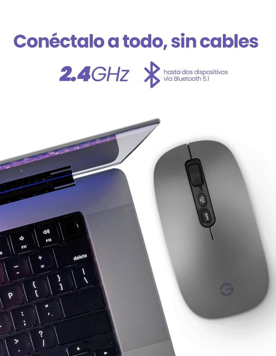 Mouse inalámbrica Getttech Ggm-Ocobw-Mt 3