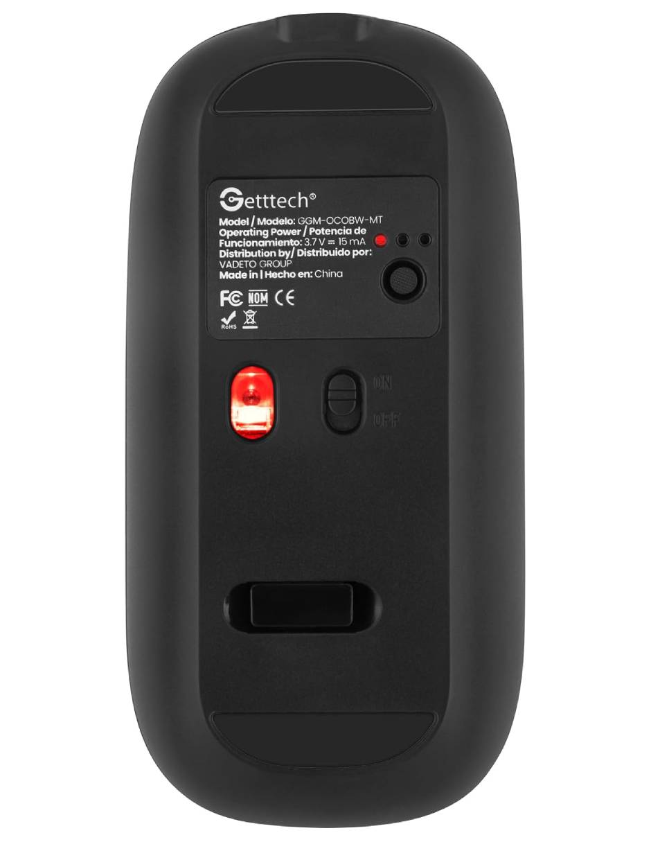 Mouse inalámbrica Getttech Ggm-Ocobw-Mt 8