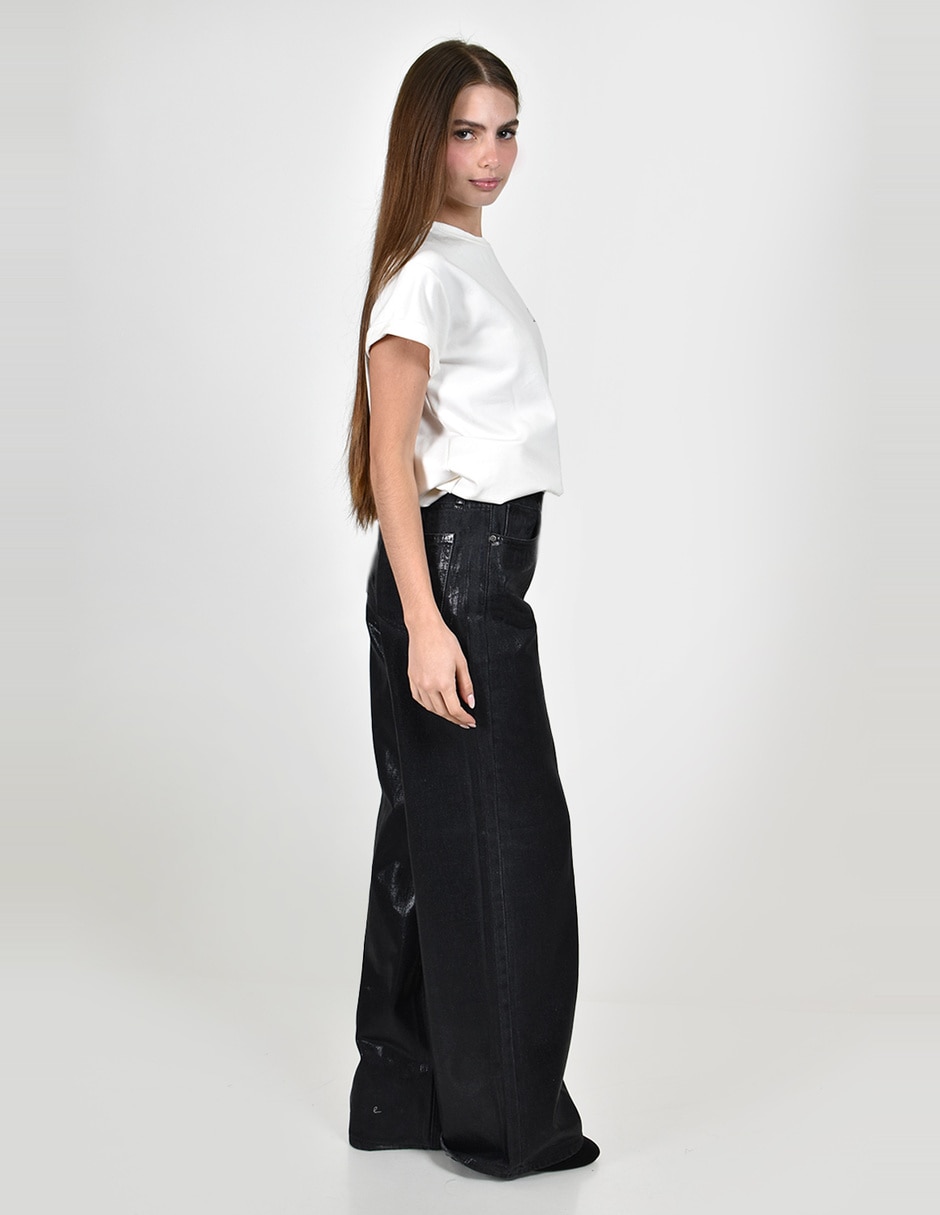 Jeans wide leg cintura para mujer 5