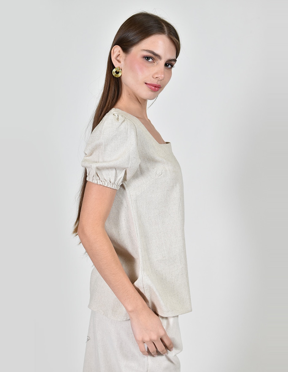 Blusa manga corta para mujer 5