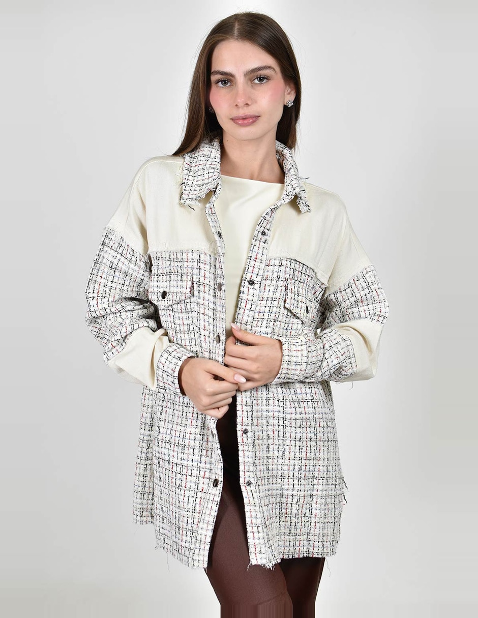 Chamarra casual de algodón para mujer
