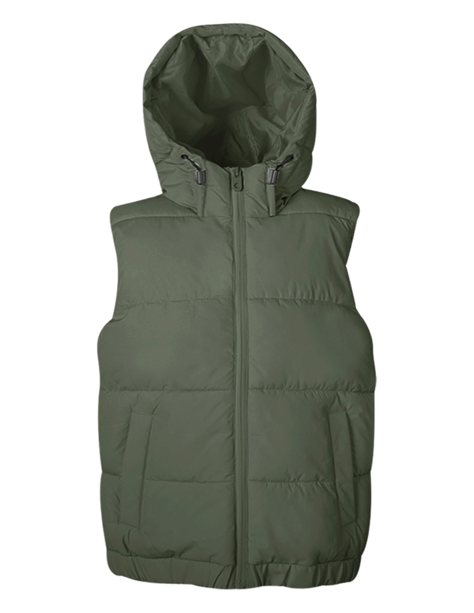 Chaleco con gorro capucha y bolsa para 4