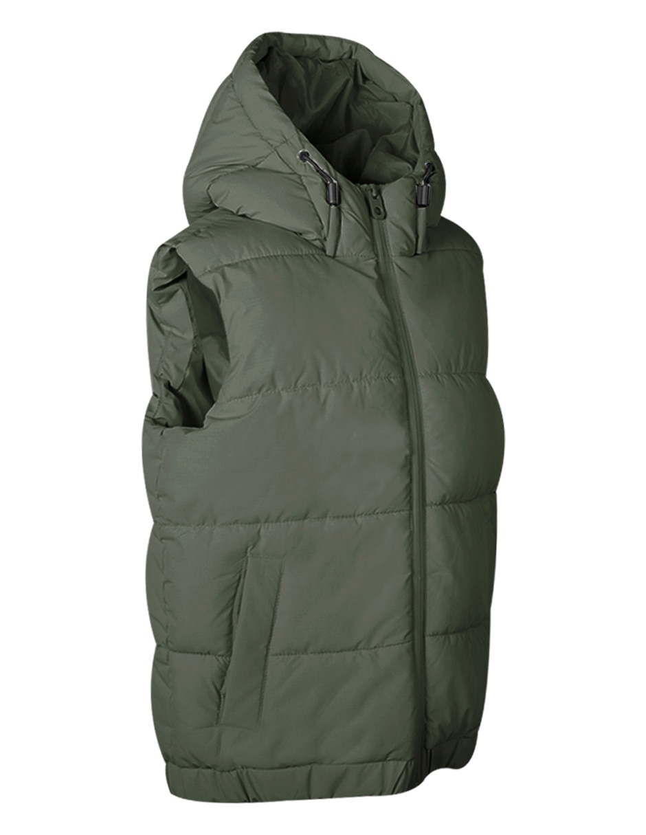 Chaleco con gorro capucha y bolsa para 3