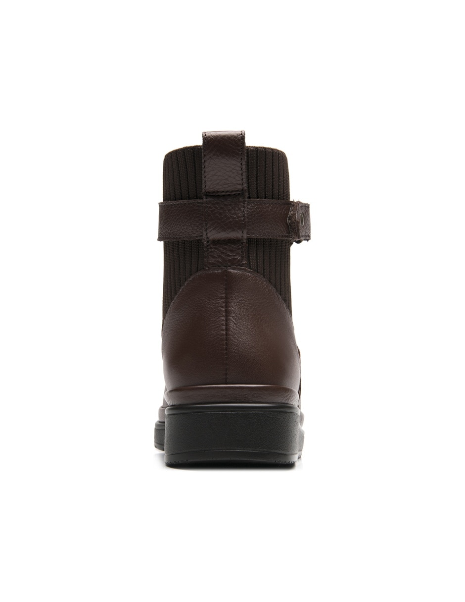 Bota media pierna de piel para mujer 5