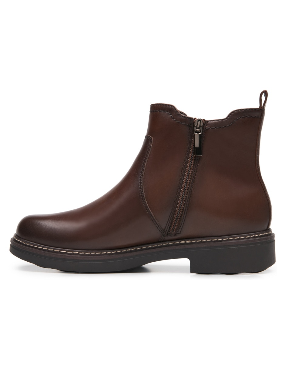 Bota media pierna de piel para mujer 4