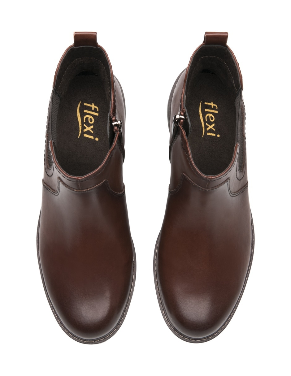 Bota media pierna de piel para mujer 3
