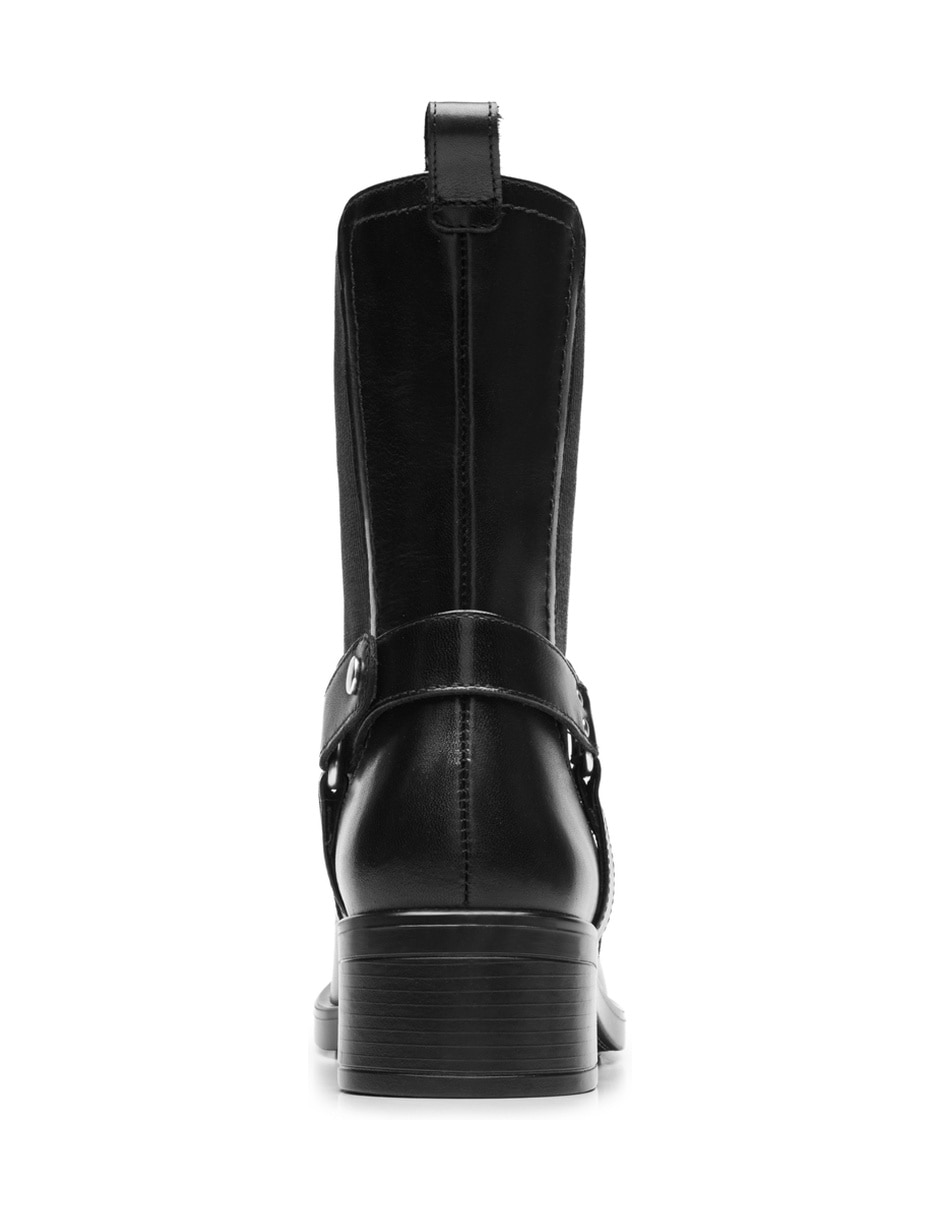 Bota media pierna de piel para mujer 5