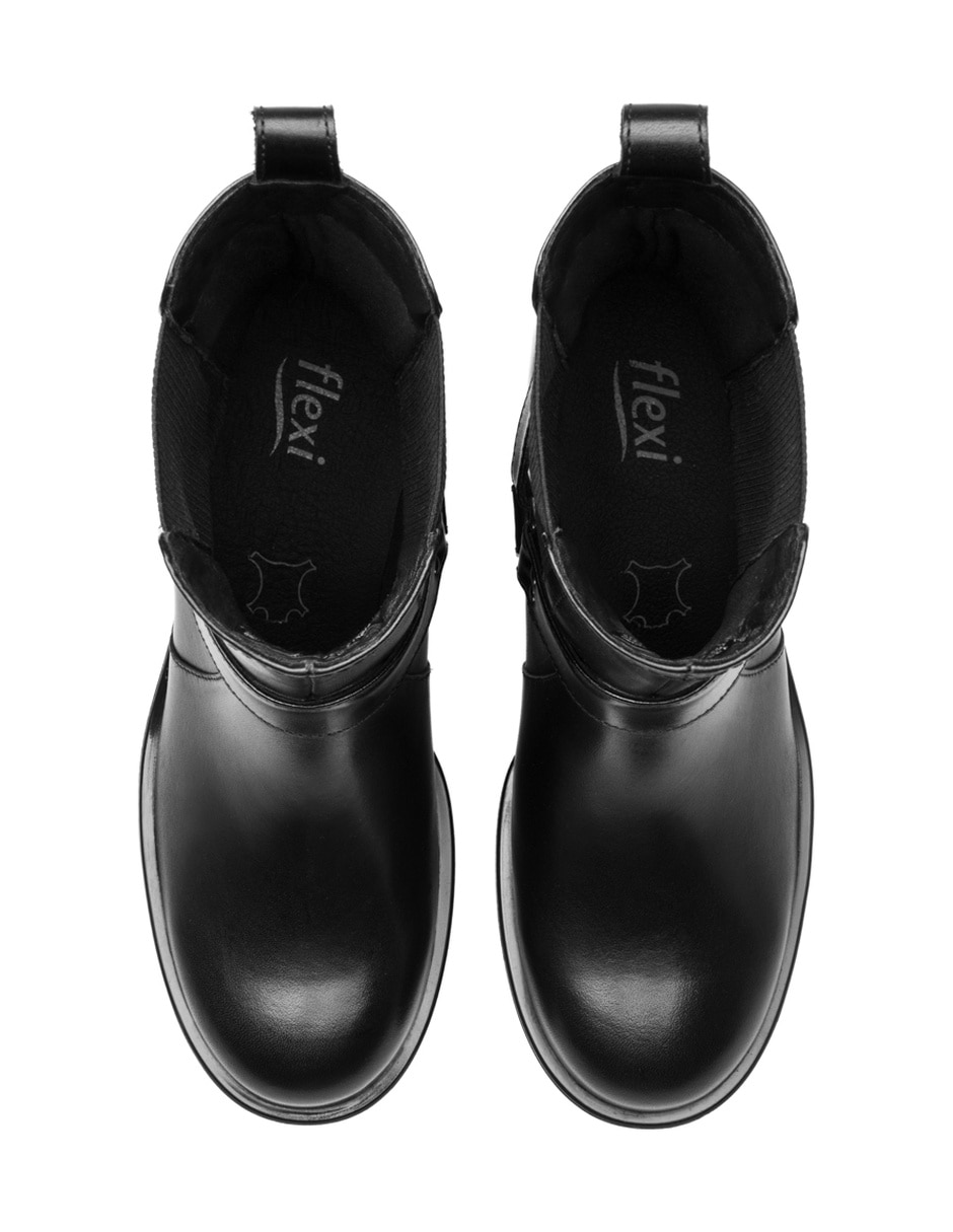 Bota media pierna de piel para mujer 3
