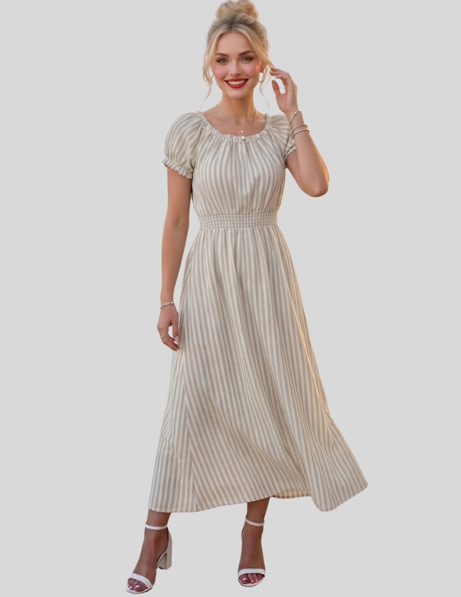 Vestido midi casual para mujer