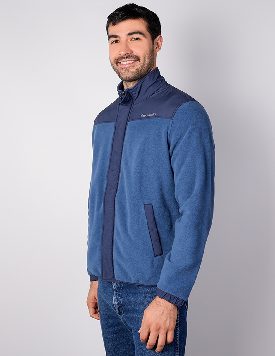 Chamarra casual Fleece con bolsillos para hombre 3