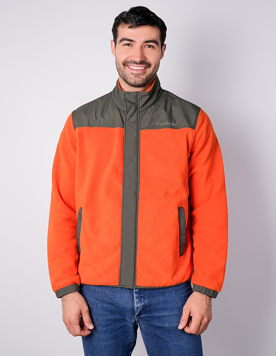 Chamarra casual fleece con bolsillos para hombre 1
