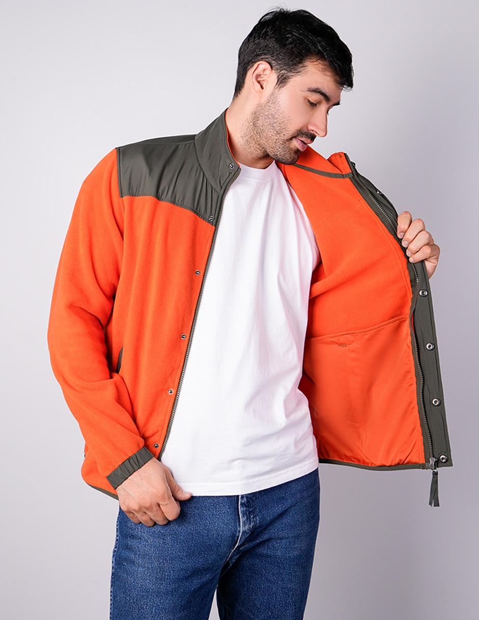 Chamarra casual fleece con bolsillos para hombre 4