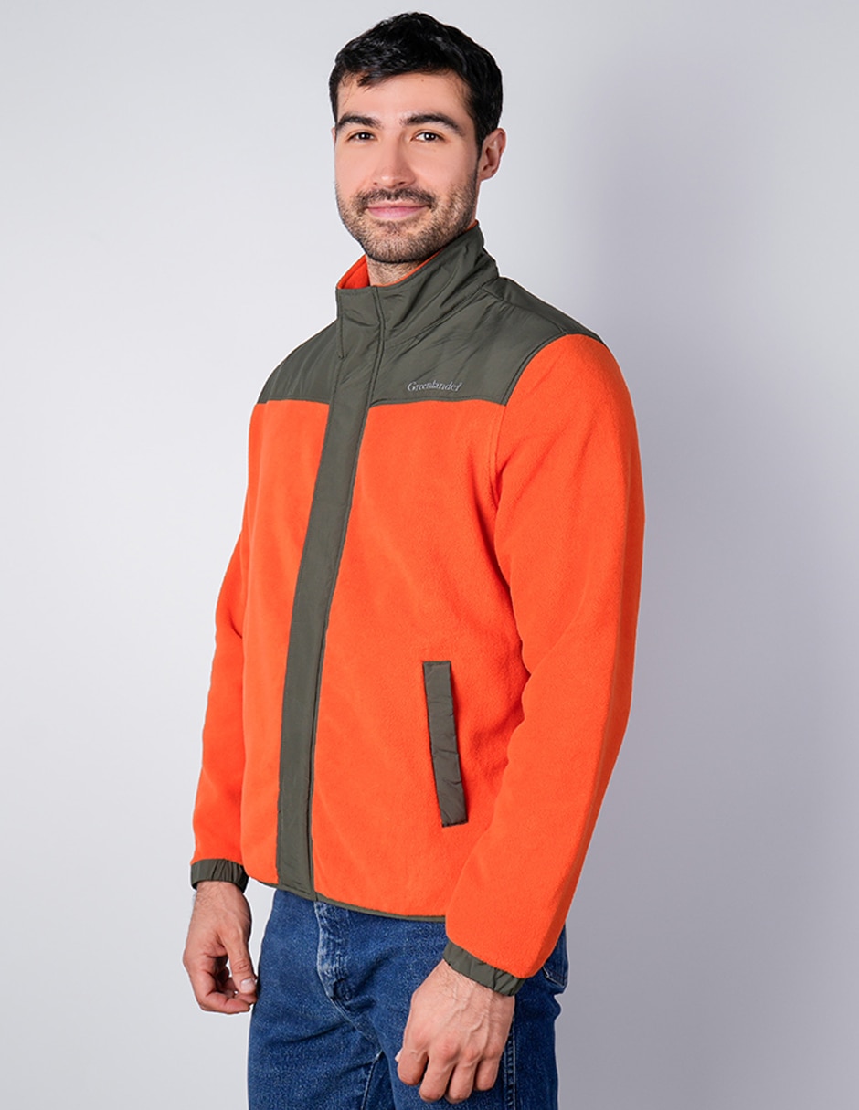 Chamarra casual fleece con bolsillos para hombre 3