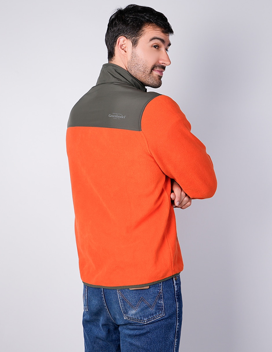 Chamarra casual fleece con bolsillos para hombre 2