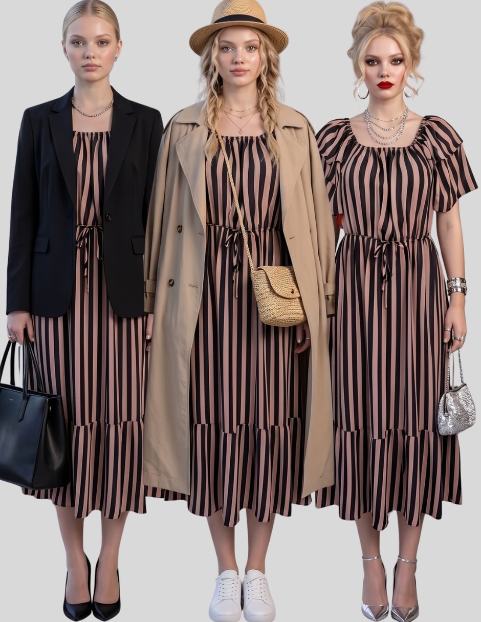 Vestido midi casual para mujer 7