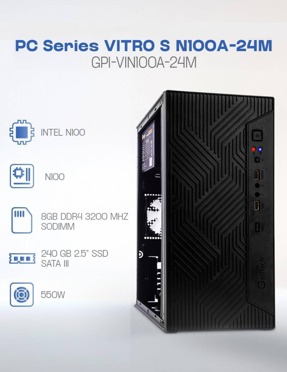 Computadora de escritorio Vitro S Gpi-Vin100A-24M Intel N100 Intel Uhd 8 GB RAM 240 GB 7