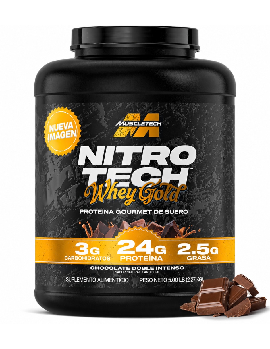 Proteina nitrotech wheygold 5lb - sabor chocolate muscletech con proteína sabor chocolate de