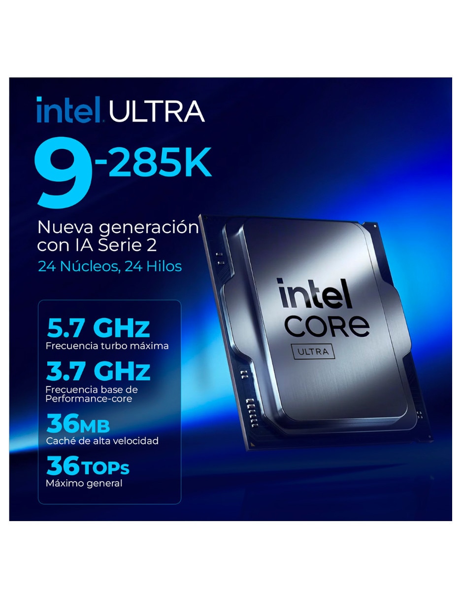 Computadora gamer dxt gaming 34 pulgadas uwqhd intel core ultra 9 nvidia geforce rtx 5070 ti 32 gb ram 1 tb
