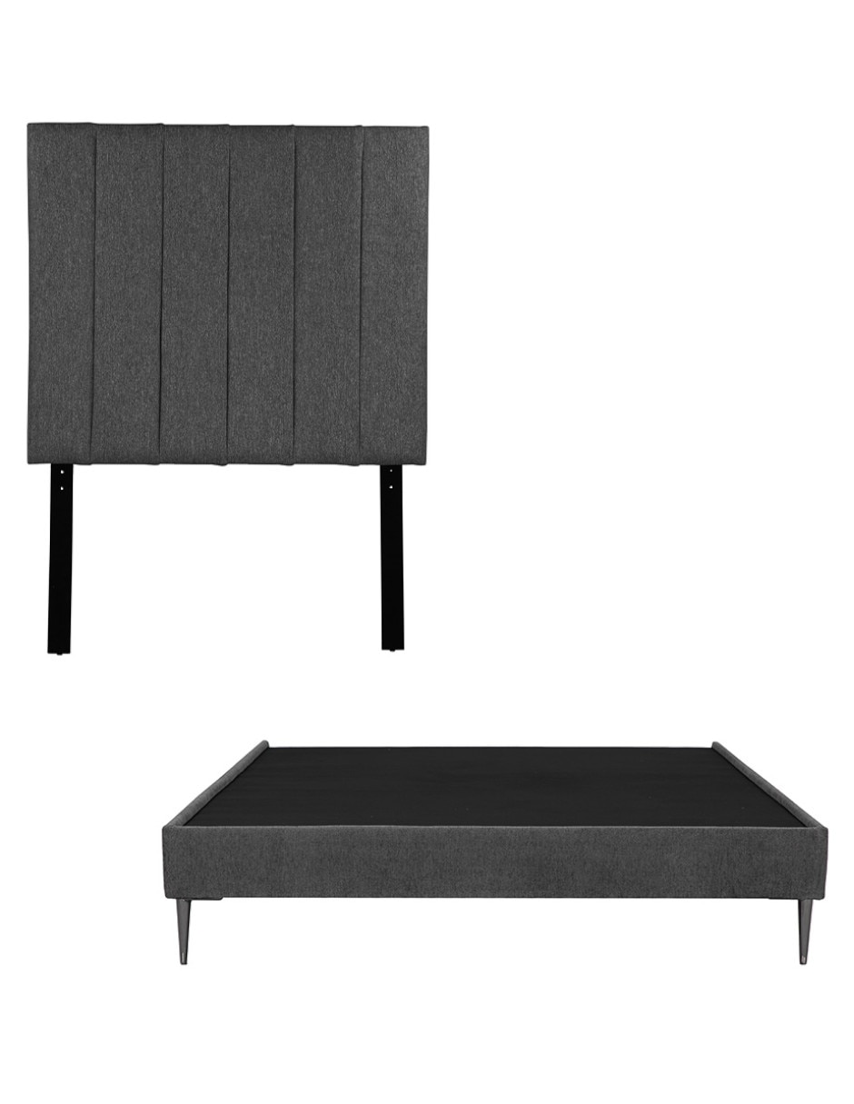 Cama de madera y tela Cama de madera y tela