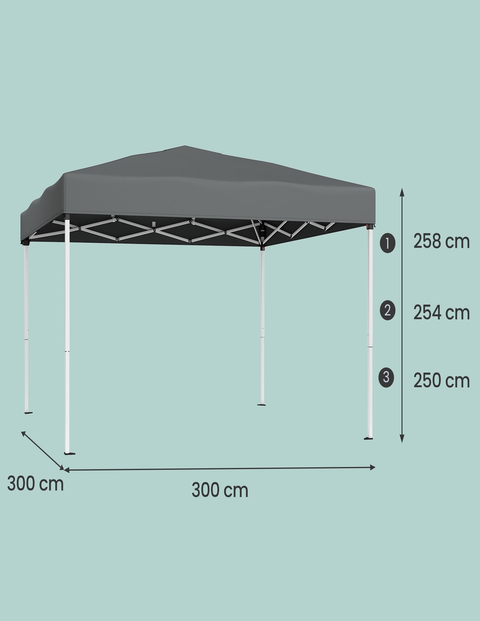 Carpa ancho 295cm x largo 295cm 6