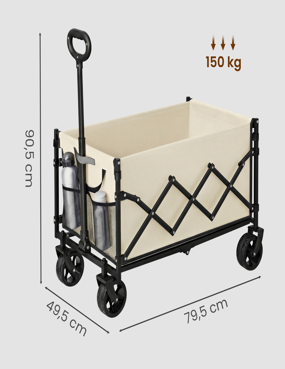 Carrito vagón plegable con capacidad de 90 kg 7