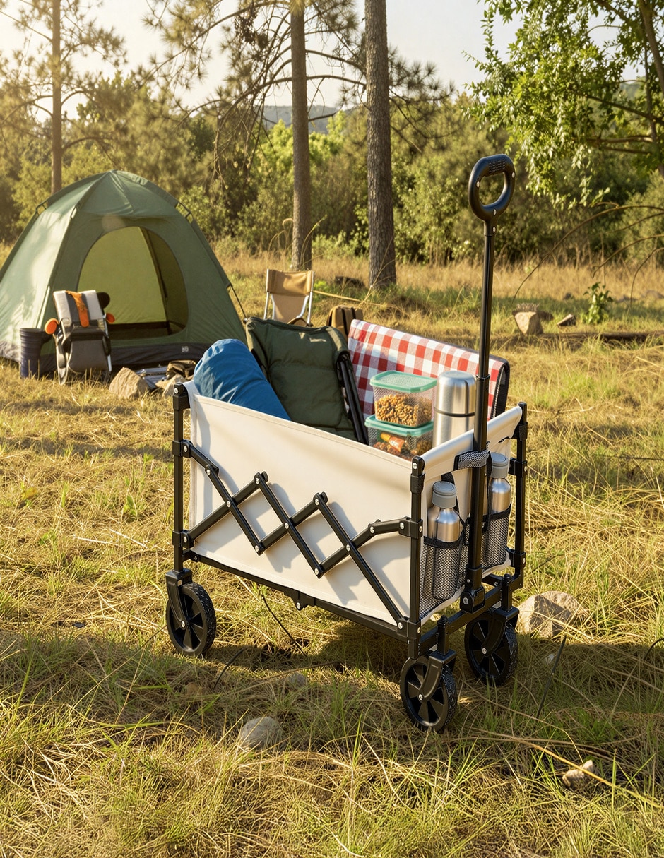 Carrito vagón plegable con capacidad de 90 kg 3