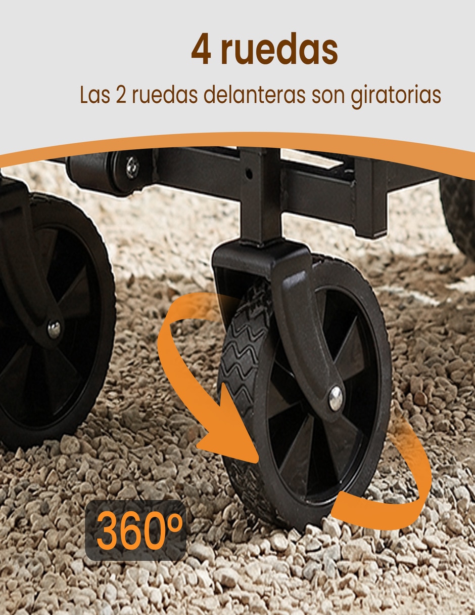 Carrito vagón plegable con capacidad de 180 kg 5