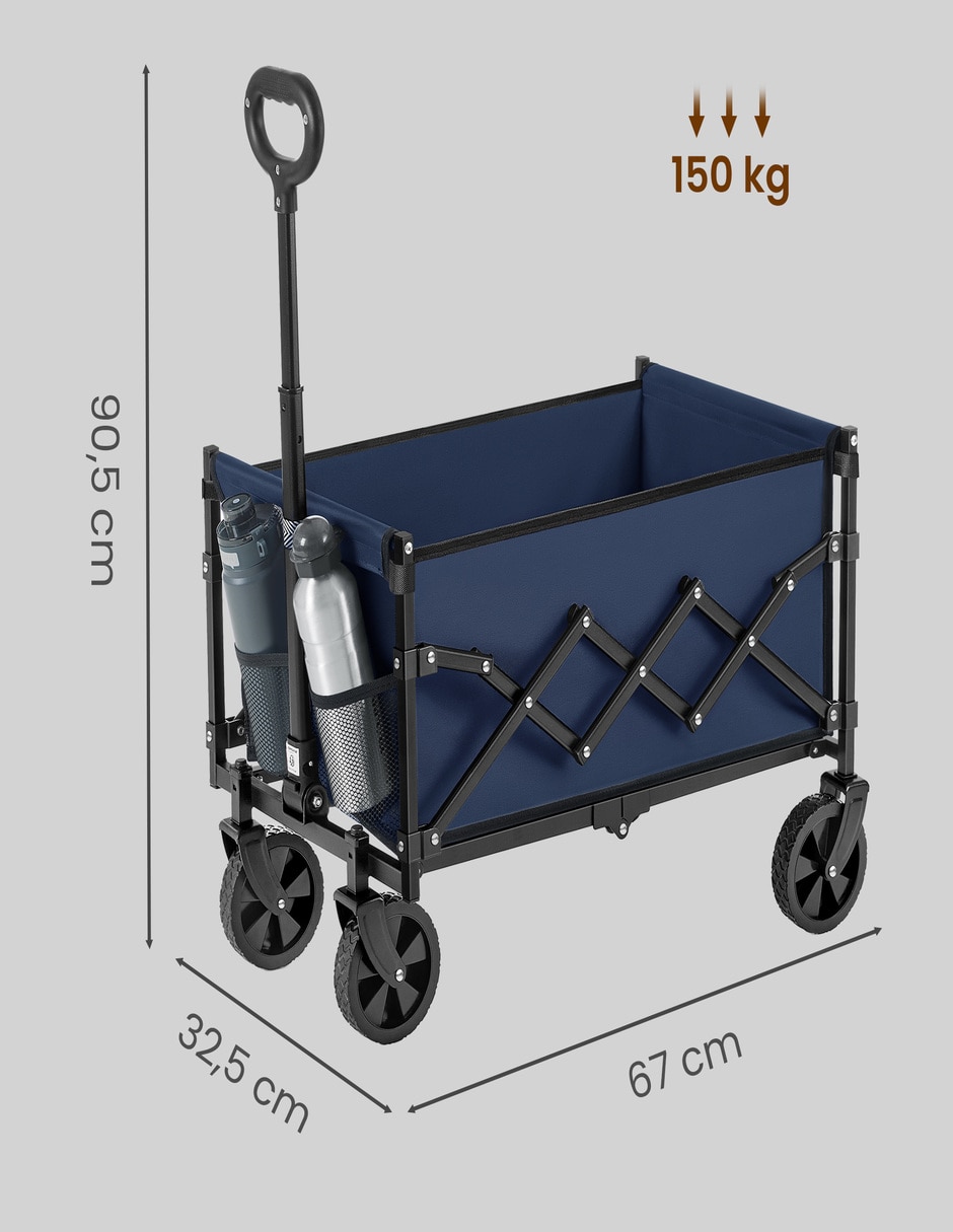 Carrito vagón plegable con capacidad de 180 kg 7