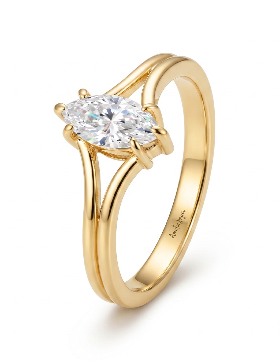 Anillo de compromiso de Oro 18 k Sin colección Diamante de laboratorio 2