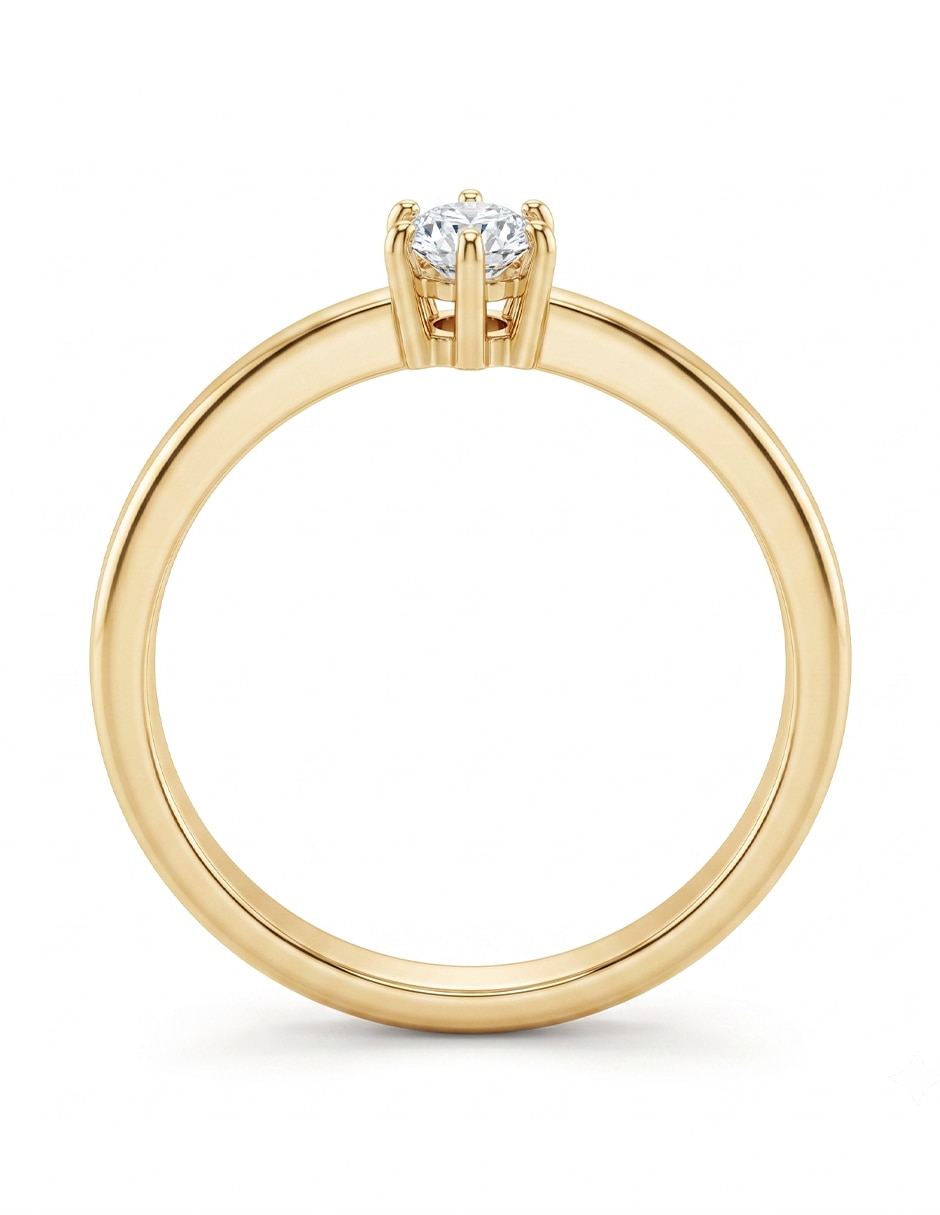 Anillo de compromiso de Oro 18 k Sin colección Diamante de laboratorio 4