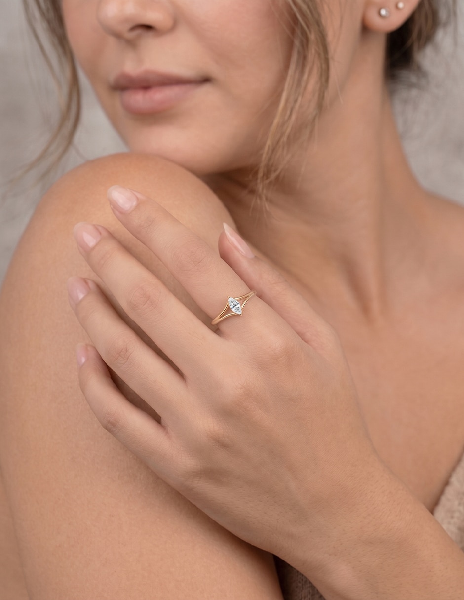 Anillo de compromiso de Oro 18 k Sin colección Diamante de laboratorio 6
