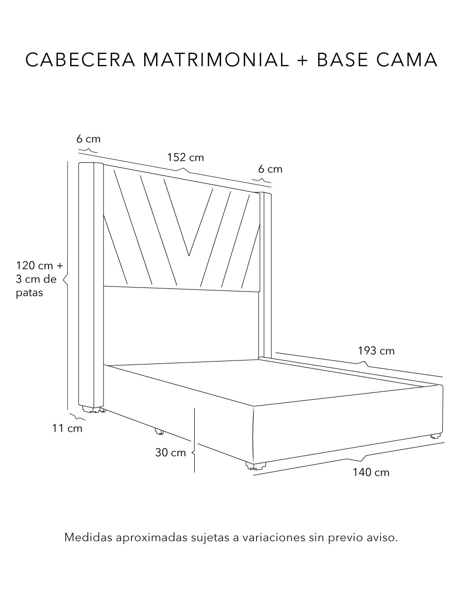 Cama de madera y tela