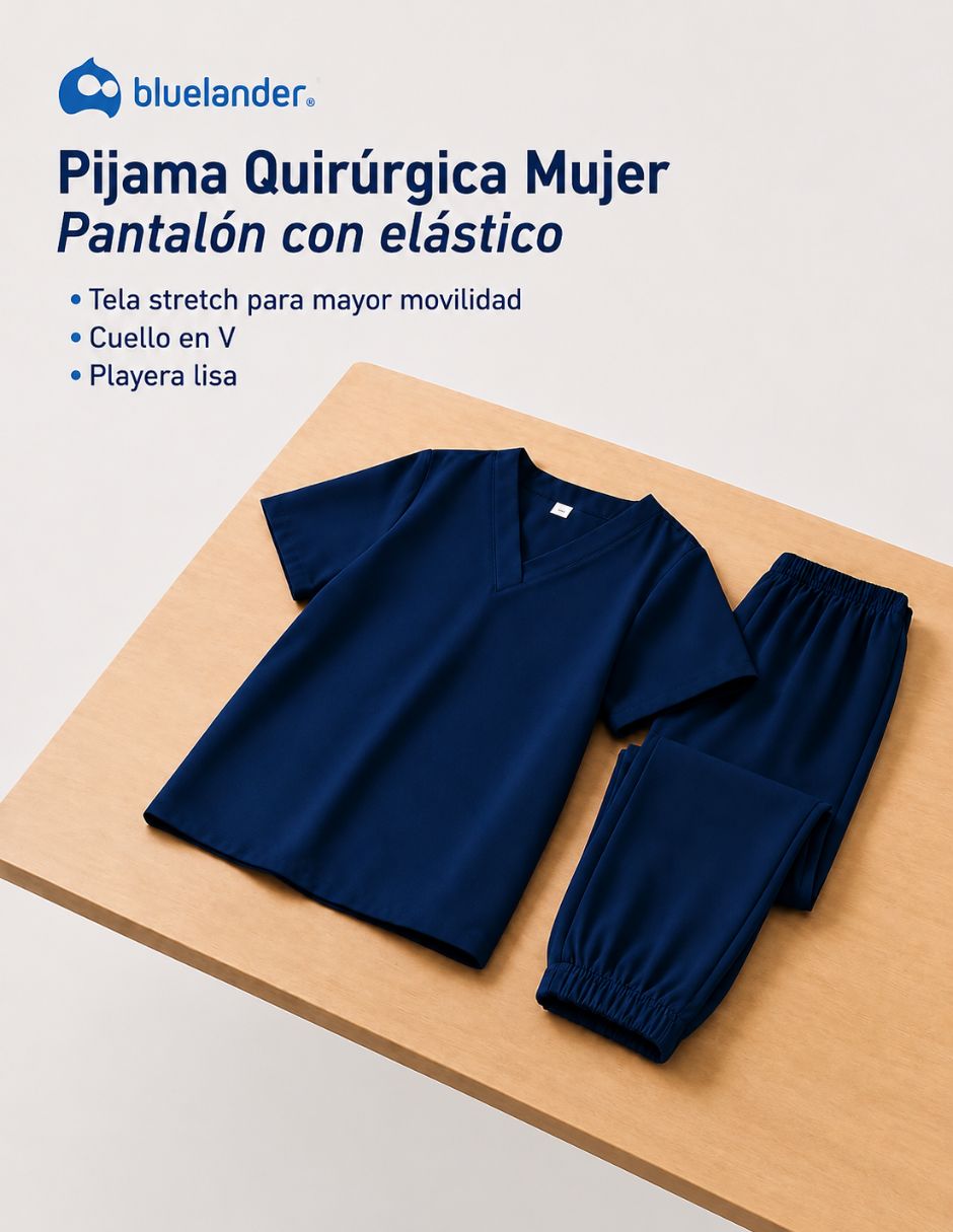 Pijama quirúrgica estilo recto para mujer 4